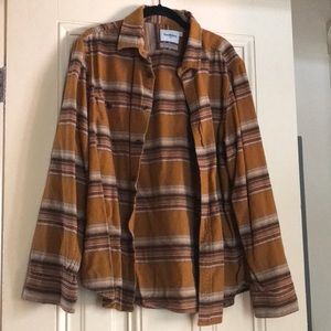 Goodfellow mustard yellow stripe shirt Large